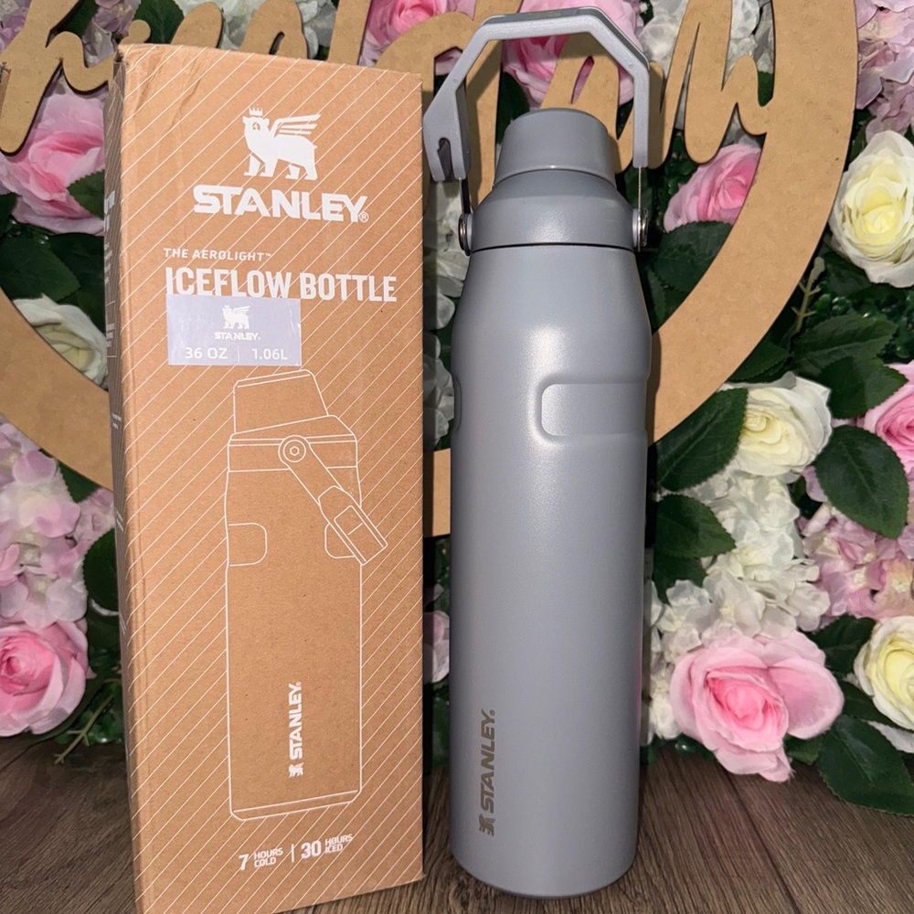 Stanley IceFlow Bottle in Silver Gray with Handle